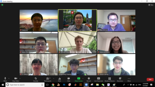 Screen capture of the 2020 Ye Group in a Zoom Meeting due to the pandemic restrictions
